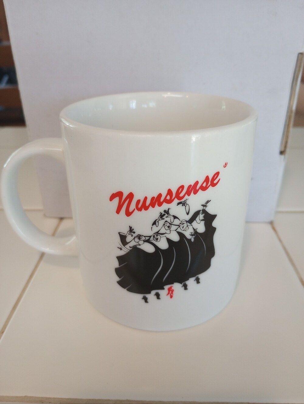 Vintage White Nunsense Mug